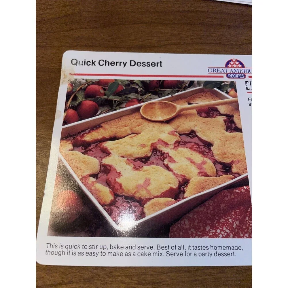 Great American Recipes Lot Of 6 Recipe Cards